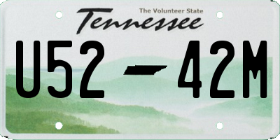 TN license plate U5242M