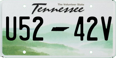 TN license plate U5242V