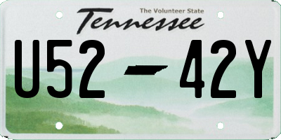 TN license plate U5242Y