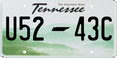 TN license plate U5243C