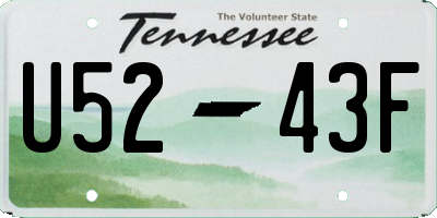 TN license plate U5243F