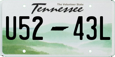 TN license plate U5243L