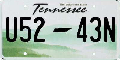 TN license plate U5243N