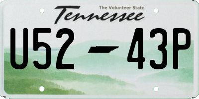 TN license plate U5243P
