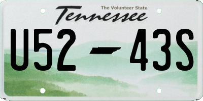 TN license plate U5243S
