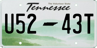 TN license plate U5243T