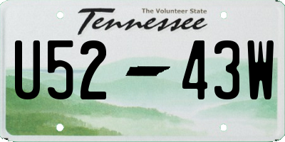 TN license plate U5243W