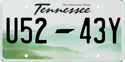 TN license plate U5243Y