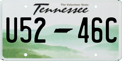 TN license plate U5246C