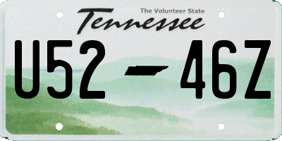 TN license plate U5246Z