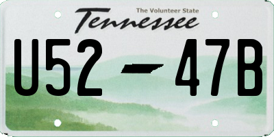 TN license plate U5247B