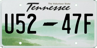 TN license plate U5247F