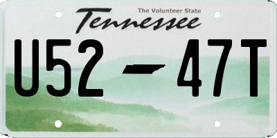TN license plate U5247T