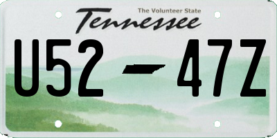 TN license plate U5247Z