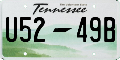 TN license plate U5249B