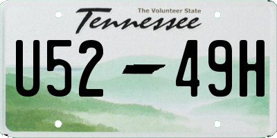 TN license plate U5249H
