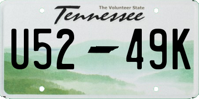 TN license plate U5249K