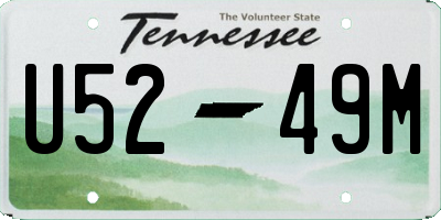 TN license plate U5249M