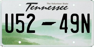 TN license plate U5249N