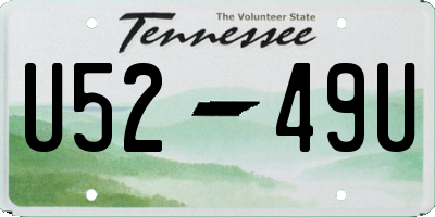 TN license plate U5249U