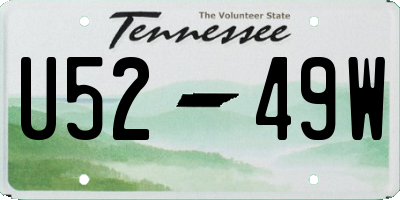 TN license plate U5249W