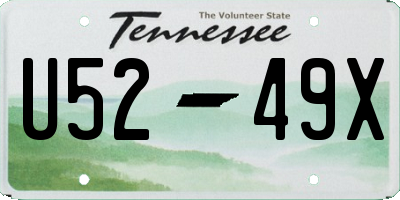 TN license plate U5249X