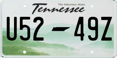 TN license plate U5249Z