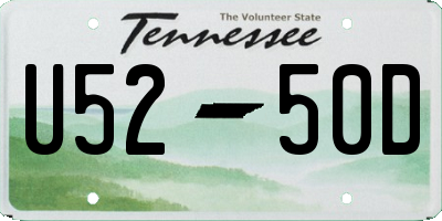 TN license plate U5250D