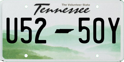 TN license plate U5250Y