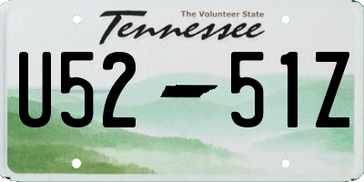 TN license plate U5251Z