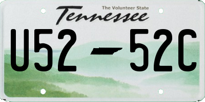 TN license plate U5252C