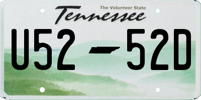 TN license plate U5252D