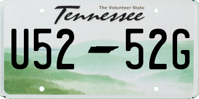 TN license plate U5252G