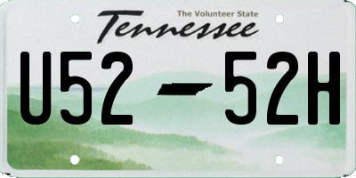 TN license plate U5252H