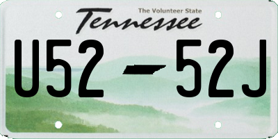 TN license plate U5252J