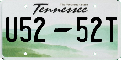 TN license plate U5252T