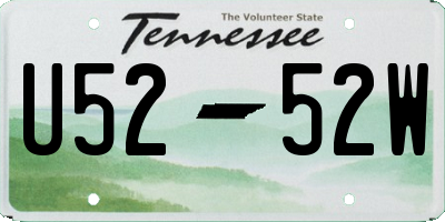 TN license plate U5252W