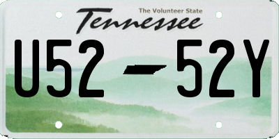 TN license plate U5252Y