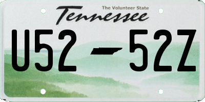TN license plate U5252Z