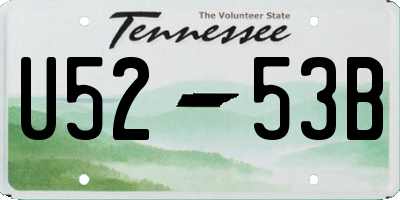 TN license plate U5253B