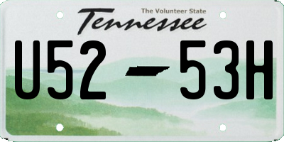 TN license plate U5253H