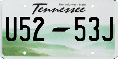 TN license plate U5253J