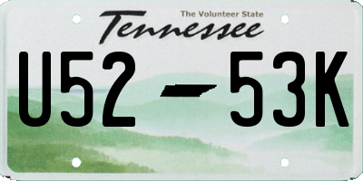 TN license plate U5253K