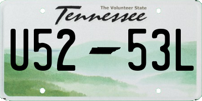 TN license plate U5253L