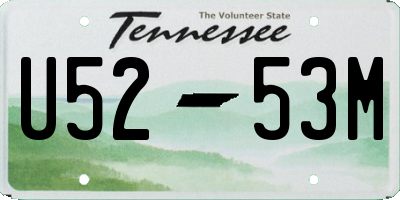 TN license plate U5253M
