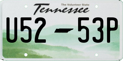 TN license plate U5253P