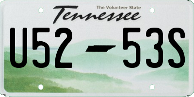 TN license plate U5253S