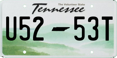 TN license plate U5253T