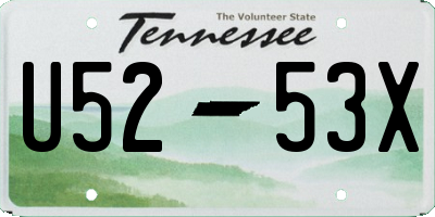TN license plate U5253X