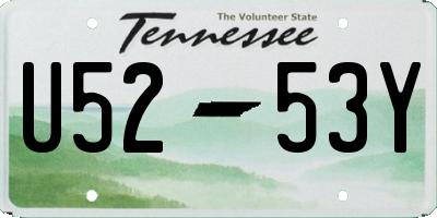 TN license plate U5253Y